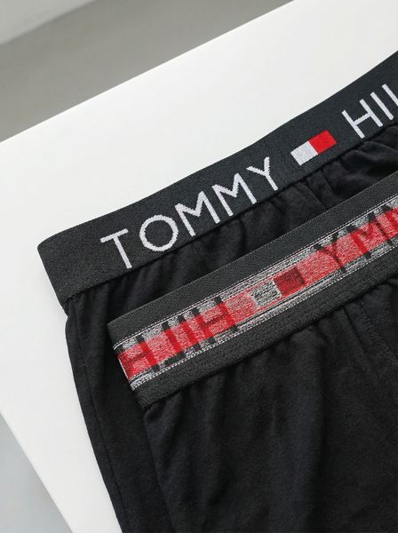 (Premium качество) Мужские трусы TH (Томми Халфигер) BLACK набор 5шт с подарочной коробкой 1269-7 фото